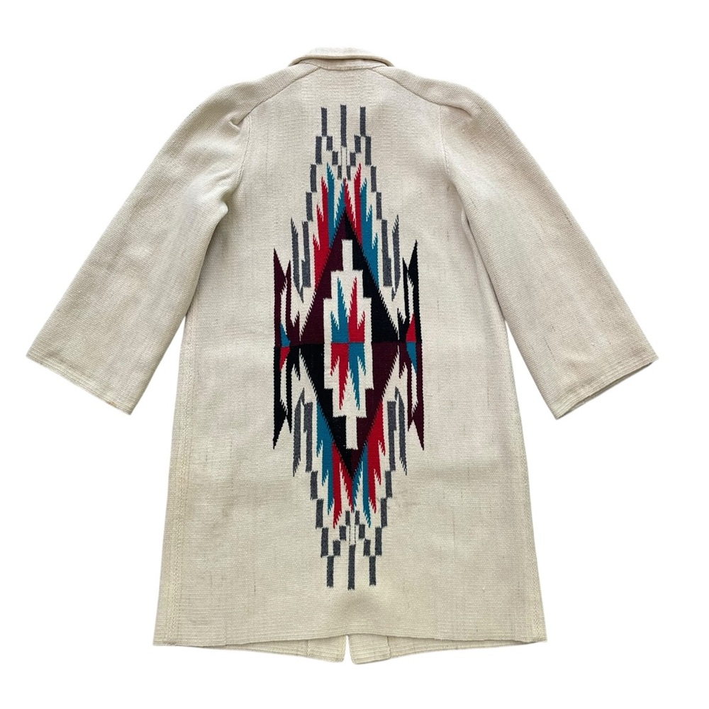 Vintage 1940’s Woven Wool Chimayo Jacket Hand Loomed New Mexico, S/M